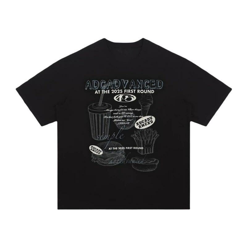 T-shirt noir imprimé tendance