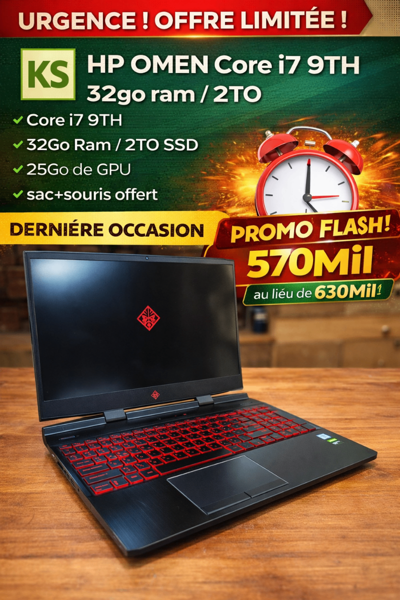 HP OMEN Core i7 9TH 32Go RAM 2To SSD