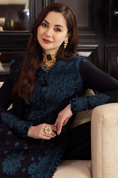 3 pcs women's unstitched Embroidered suit