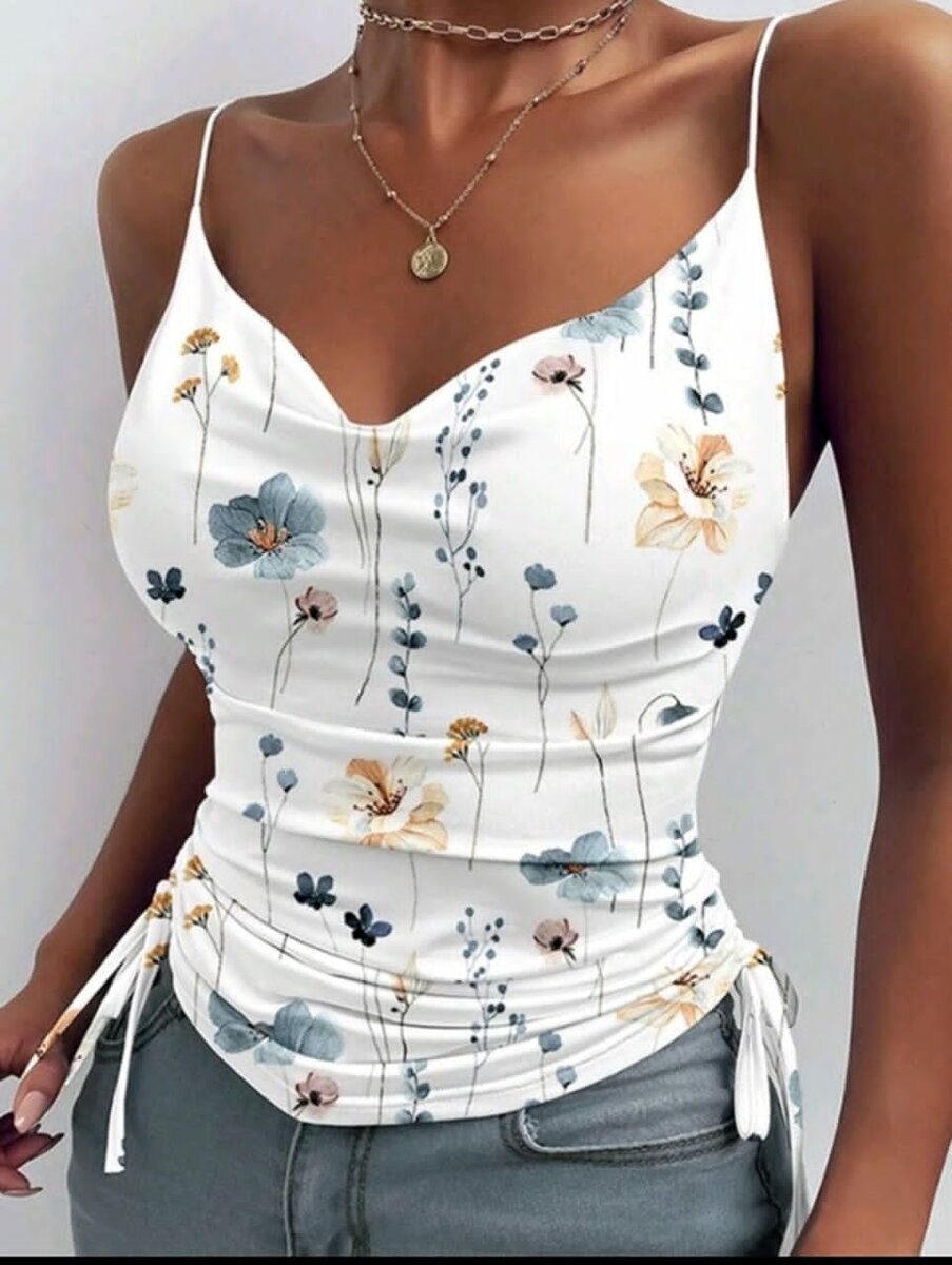 Débardeur Fleuri Été Femme