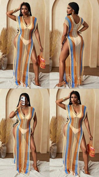 Robe en maille crochet