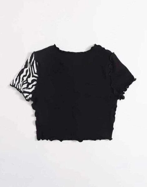 Top Shein à motif zèbre chic