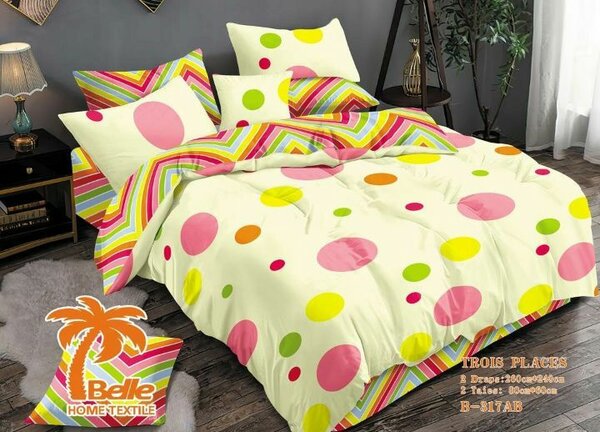 Parure de lit à pois colorés