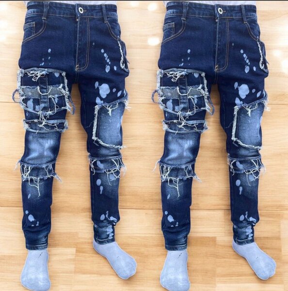 Jeans déchirés mode enfants