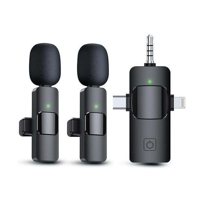 Microphone Lavalier K15 Sans Fil Smartphone Micro USB PC iPh