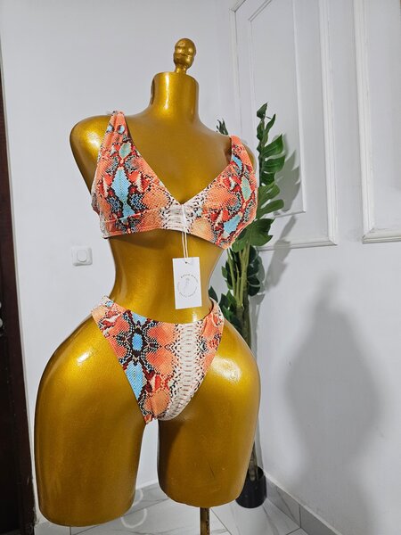 Bikini femme imprimé serpent