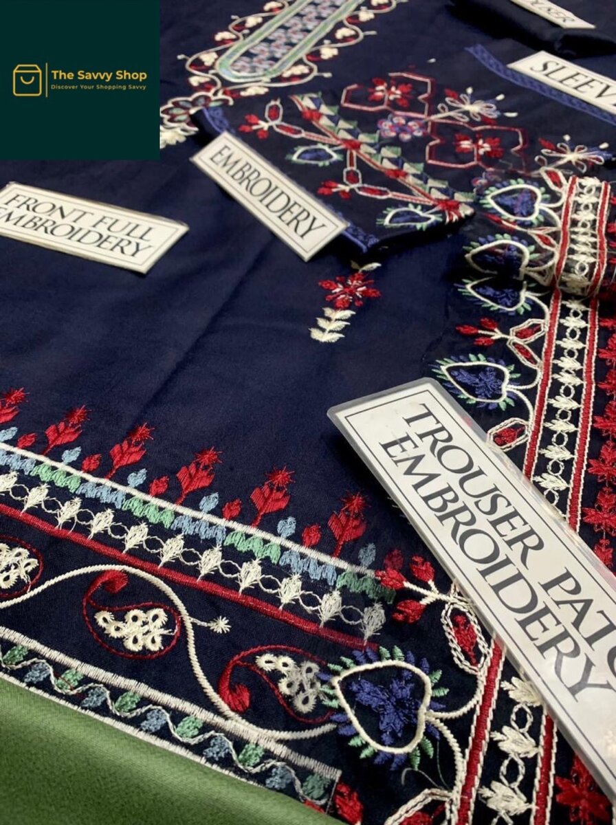 3 piece unstitched embroidered suit