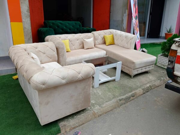 Canapé d'angle moderne en velours