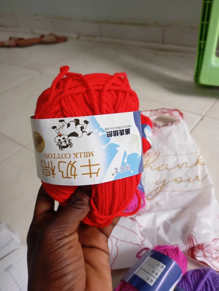 Lot de 5 Fil de coton coloré