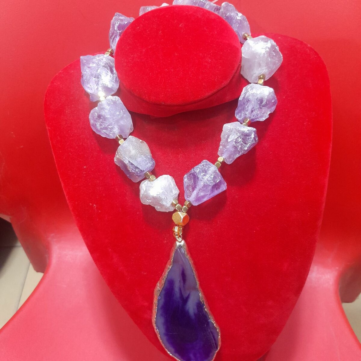 crystal stone necklace