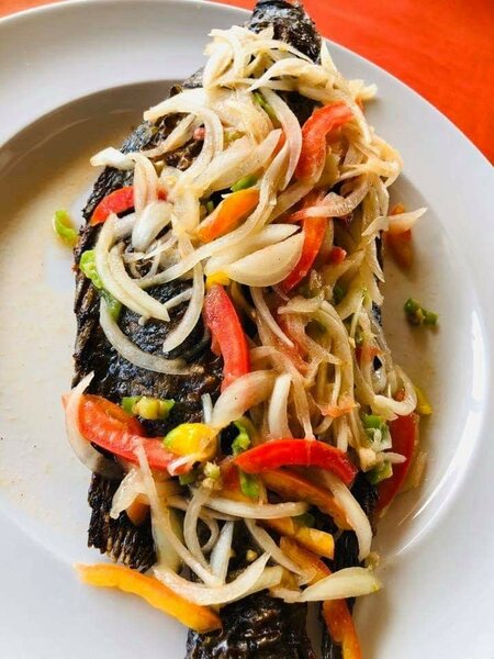 Poisson braisé attiéké