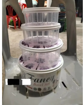 Set of 4-Plastic Food Storage Boxes High Quality Food Grade Material Refrigerator Space Saving Multipurpose Round Boxes with Lids