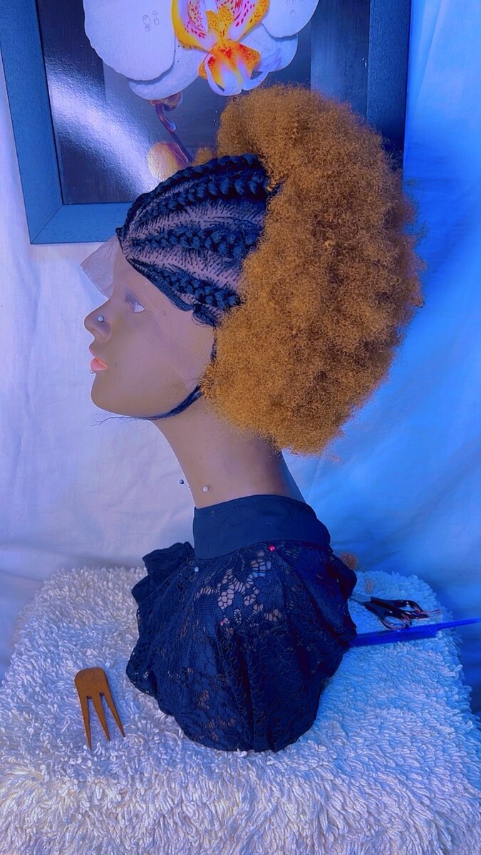 Braided hair / wigcap braided / hair wigcap /braids