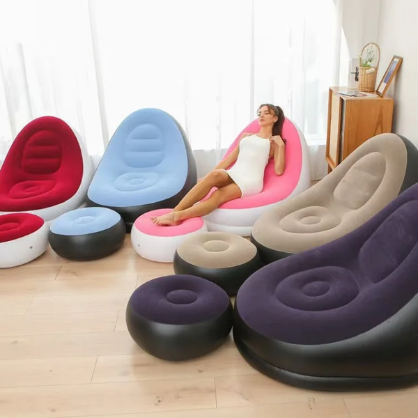 Chaise longue gonflable confortable
