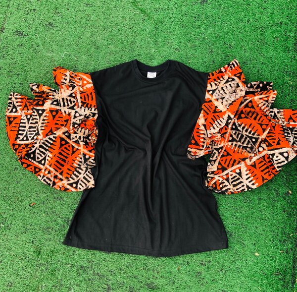 Tshirts with three layer African print