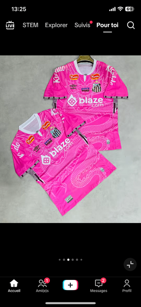 Maillot de Football Rose et Noir