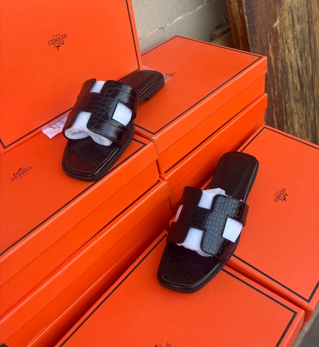 Sandales en cuir luxe