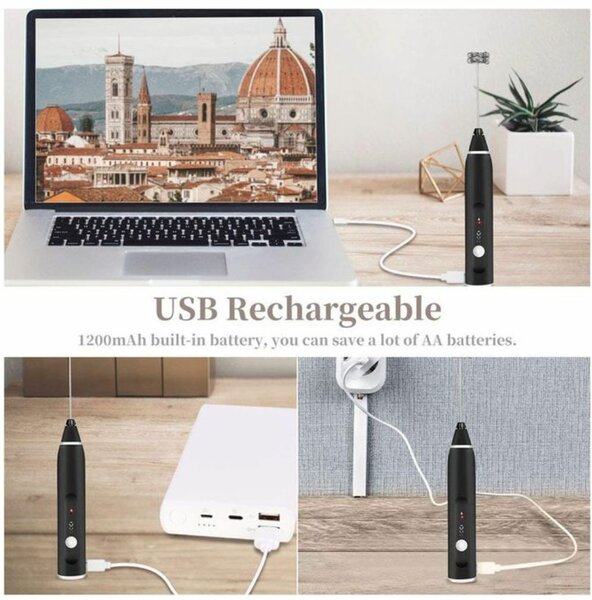 Mousseur à Lait Électrique USB