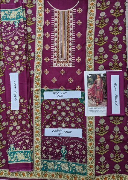 Printed lawn suit