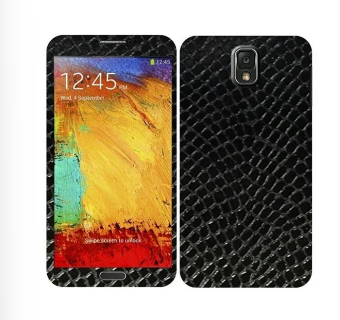 Samsung Galaxy Note 3 Black Snake Leather Texture Mobile Skin