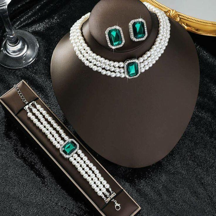 Set de bijoux perles élégants