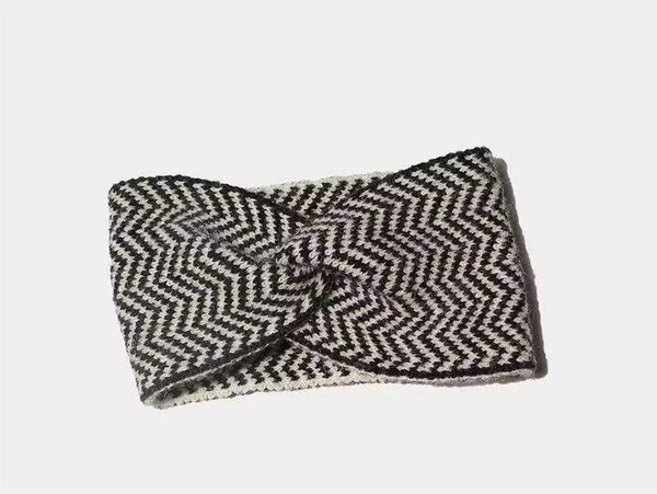 Bandeau Tricot à Motif Chevron