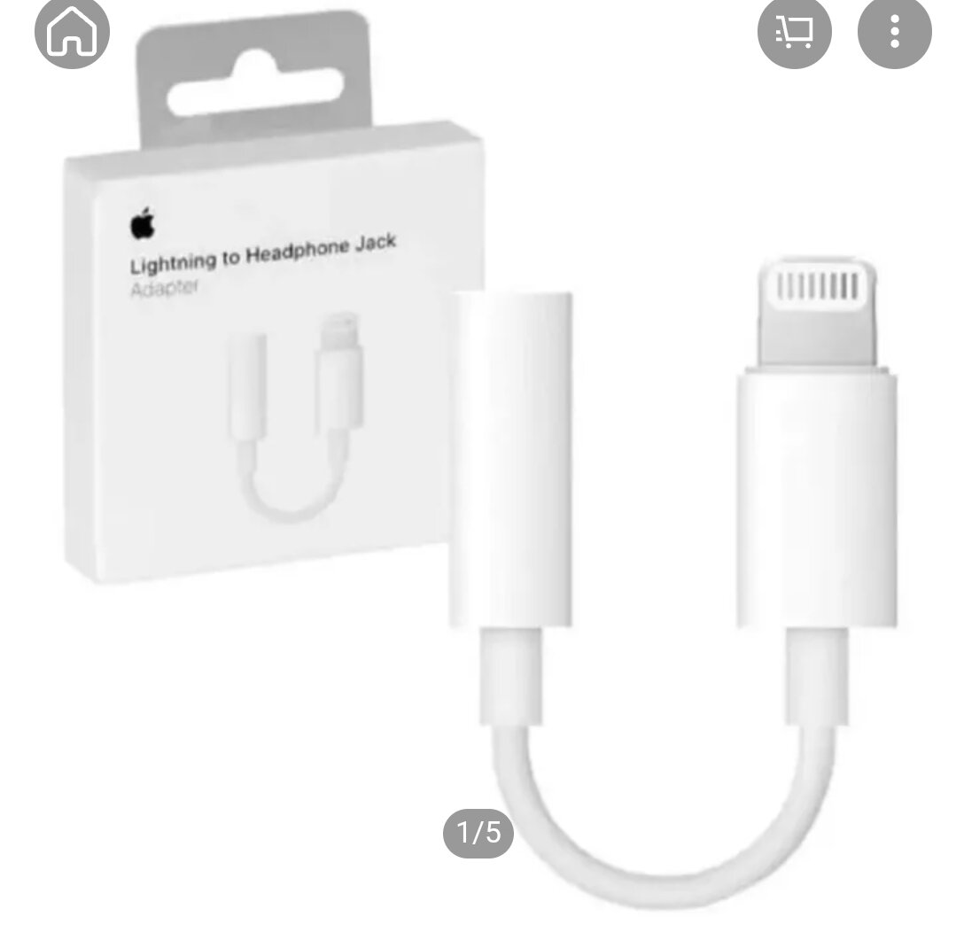Original iPhone Lightning to 3.5mm Headphone Jack Adapter