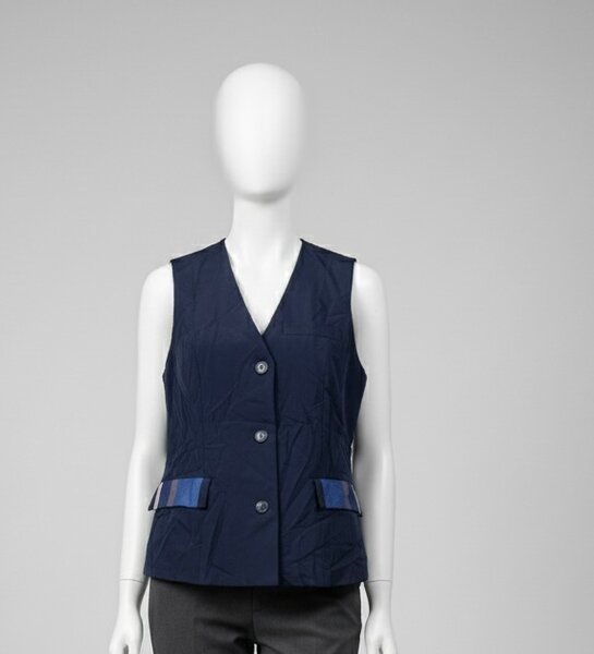 Gilet bleu élégant femme