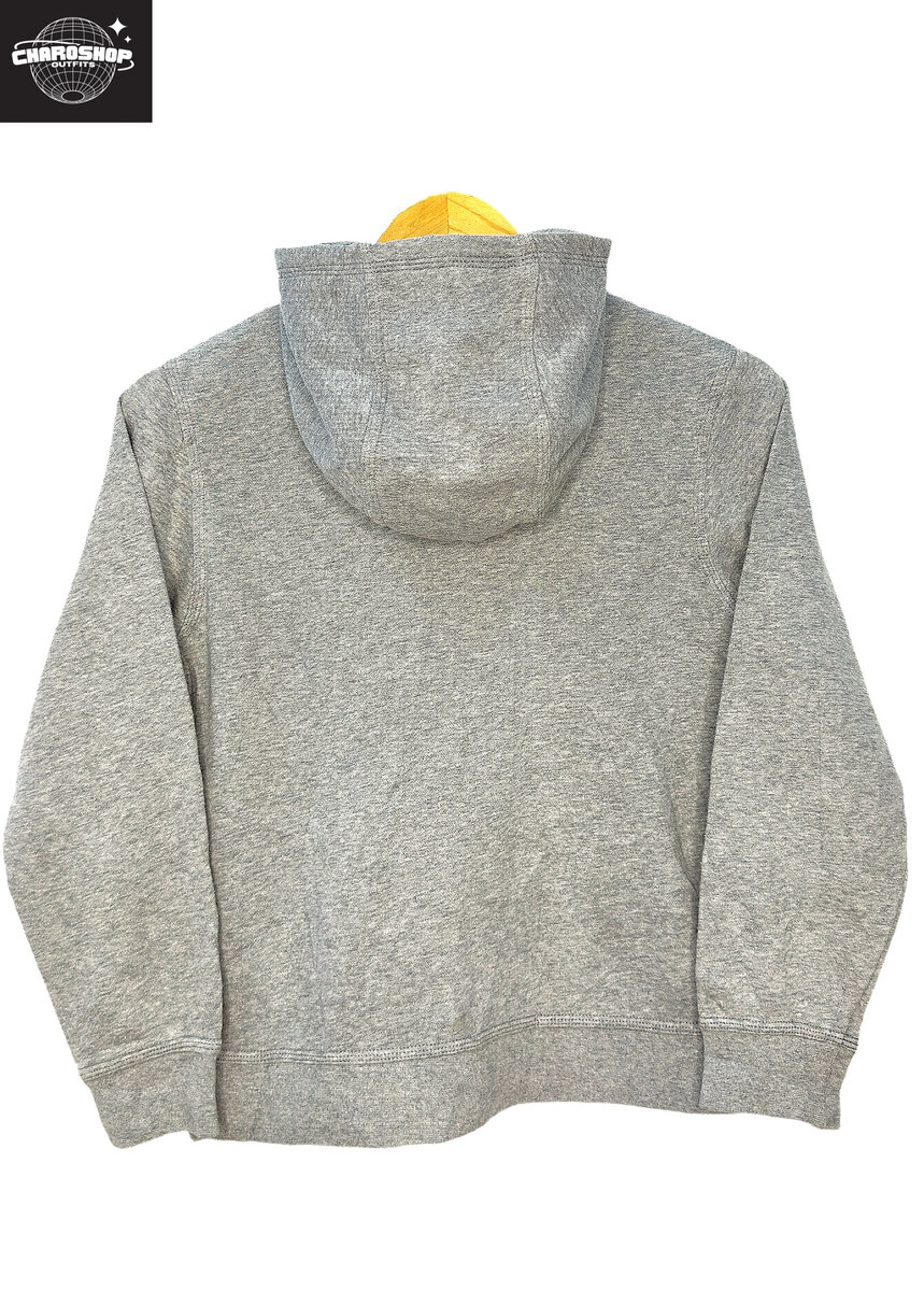 Sweat à Capuche en Coton Gris