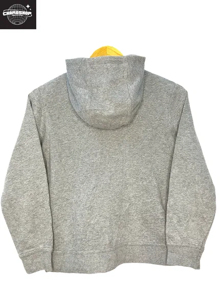 Sweat à Capuche en Coton Gris