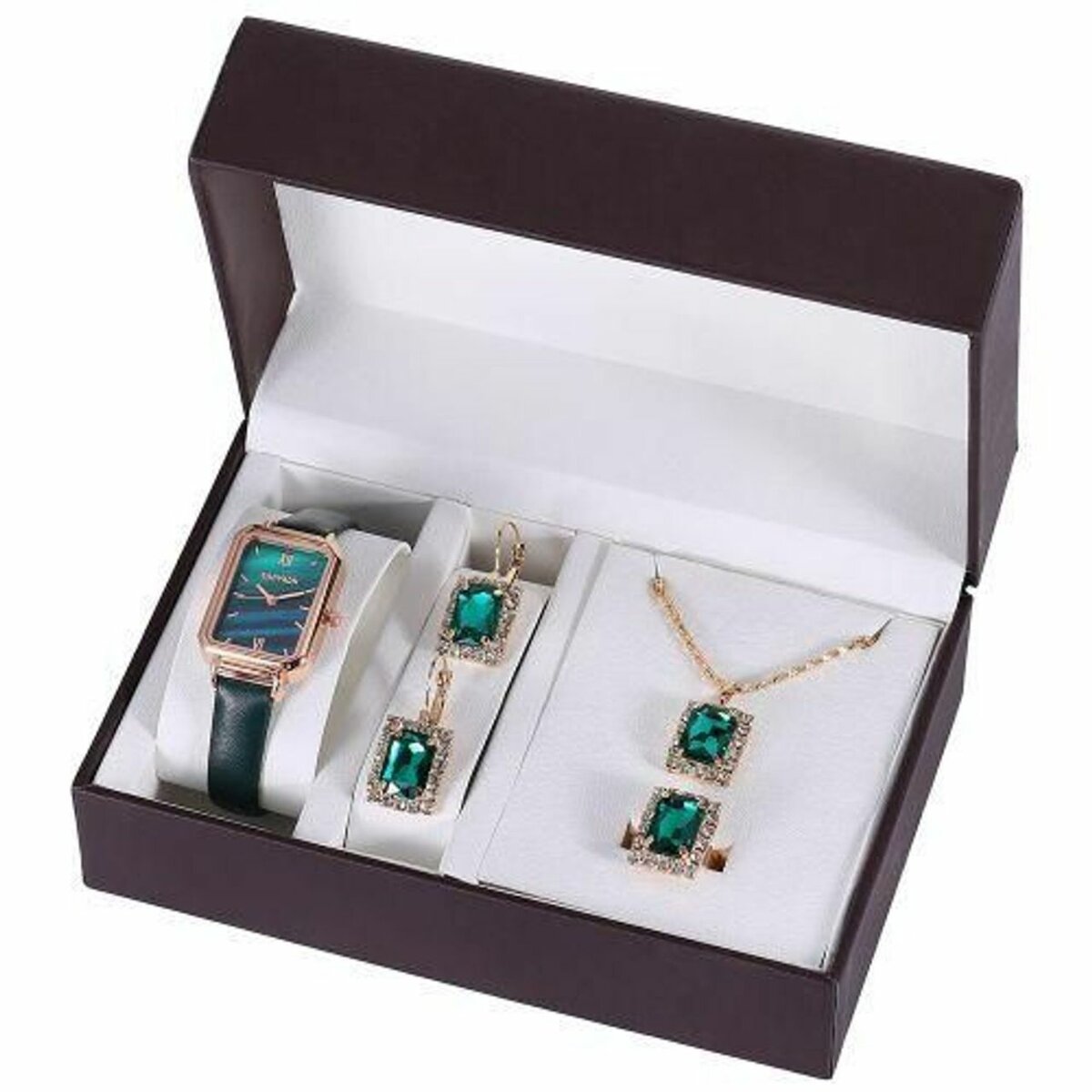 Bekt quartz watch, ring, necklace, earrings ( 4 pieces)