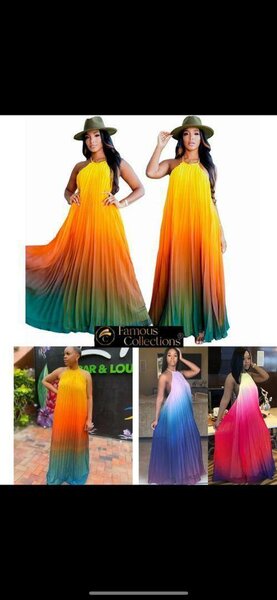 Robe Maxi Élégante Multicolore