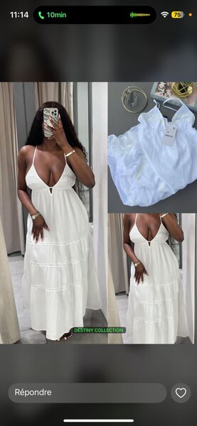 Robe Longue Blanche Élégante