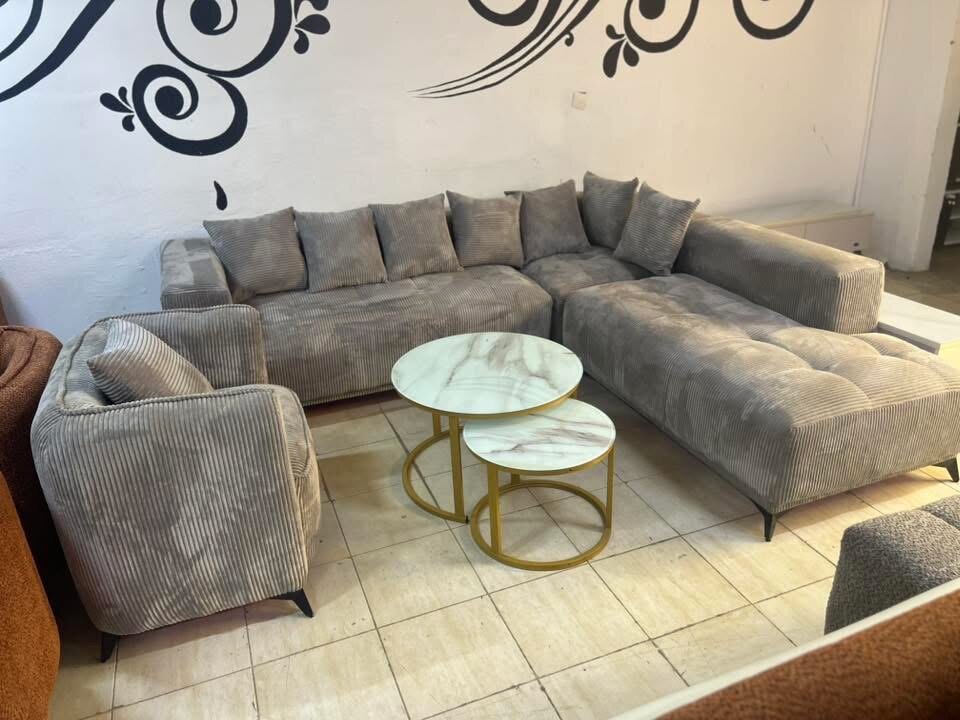 Canapé d'angle en velours