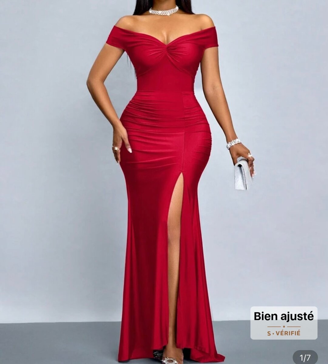 Robe de soirée rouge élégante