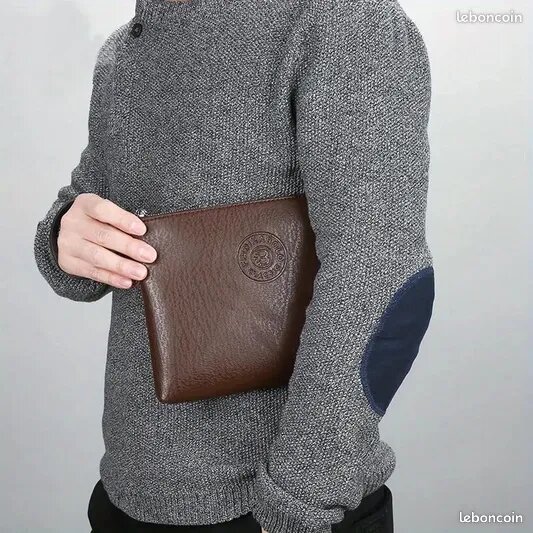 Men leather Clutch Bag