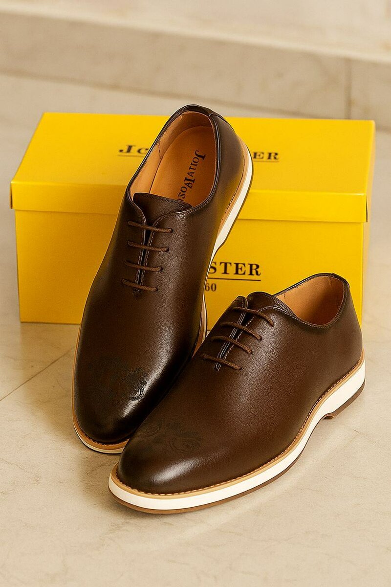 Chaussures Derby Cuir Élégant