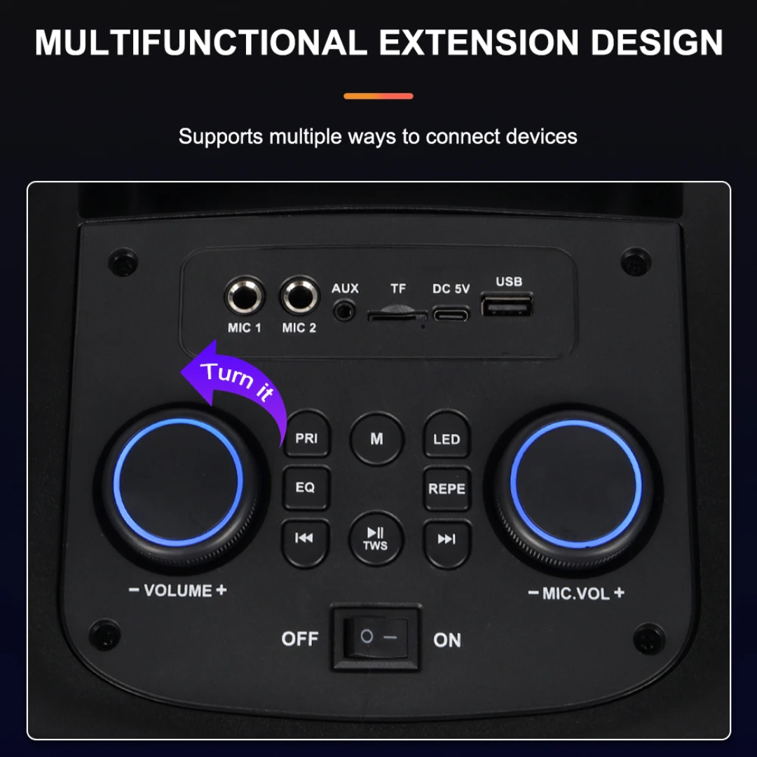 Enceinte Bluetooth Portable LED