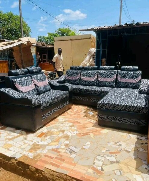 Canapé d'angle moderne en tissu