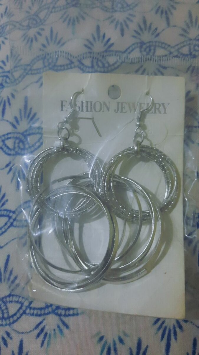 Boucle d'oreilles argentées