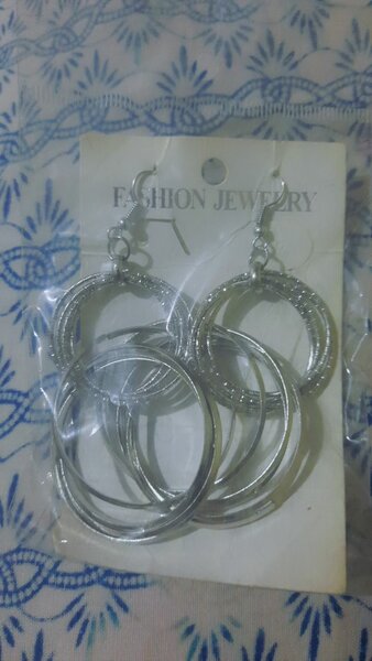 Boucle d'oreilles argentées