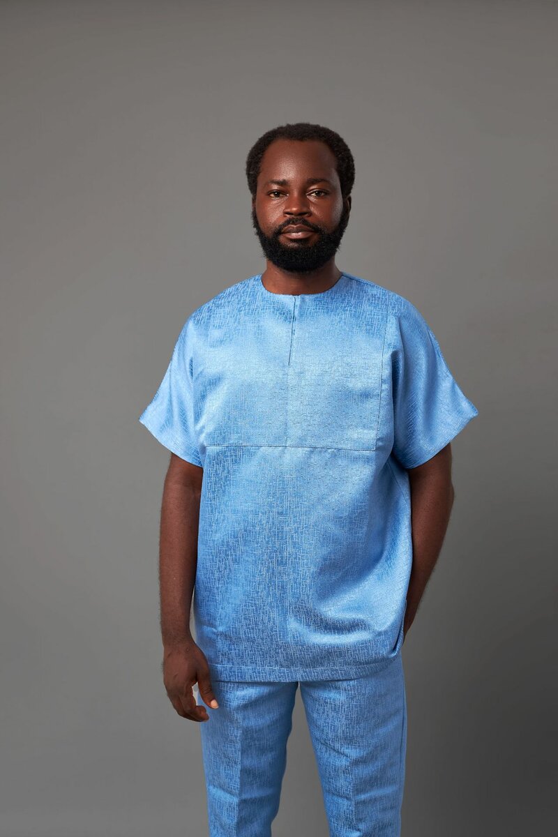 Royal Kimono set in blue