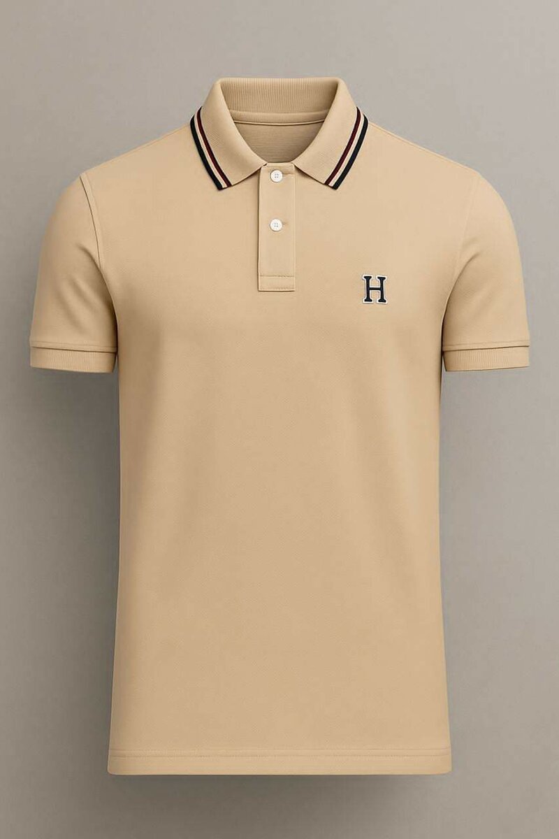 Polo homme élégant beige