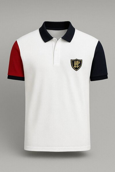 Polo en coton bicolore élégant