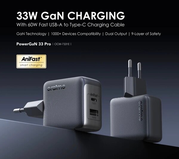 Chargeur USB-C 33W GaN rapide