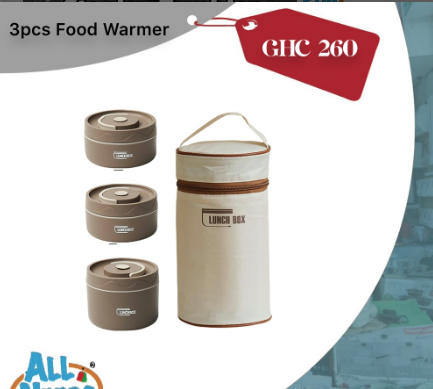 3pcs Stainless steel food warmer 