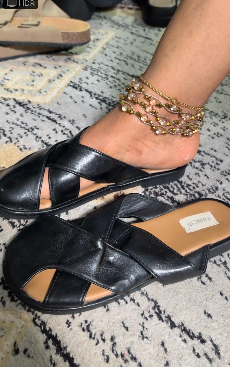 Sandales noires confortables