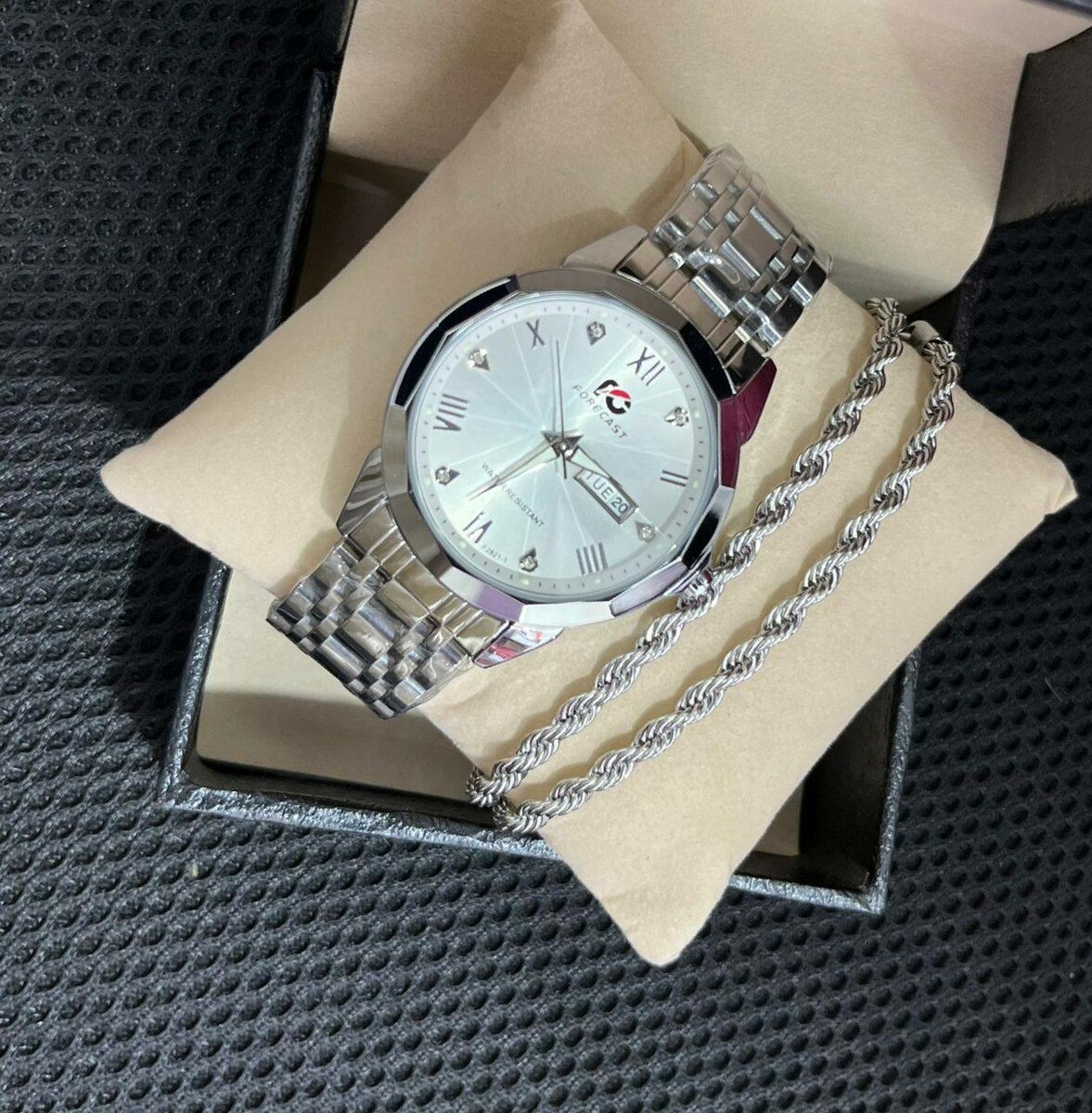 Forecast chain watch with bracelet for men