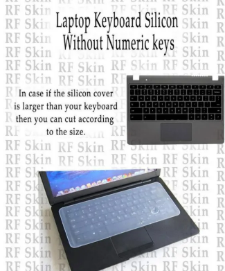 Laptop Keyboard Silicone Waterproof Protector For Numpad or without numpad Laptop - Transparent