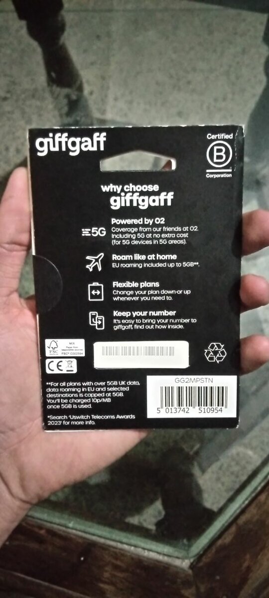 UK Physical SIM Card